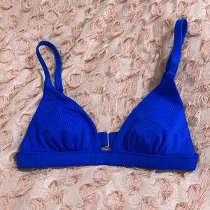 blue bikini top never worn